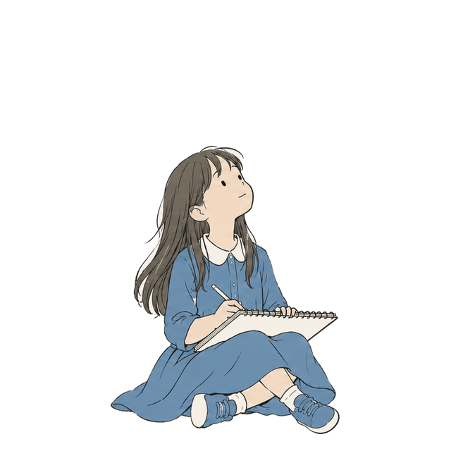 詩人のイラスト