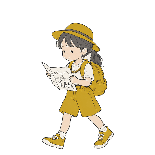 旅人のイラスト