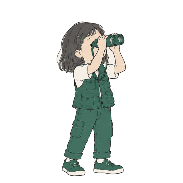 観察者のイラスト